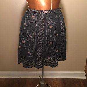 Lace A-line skirt